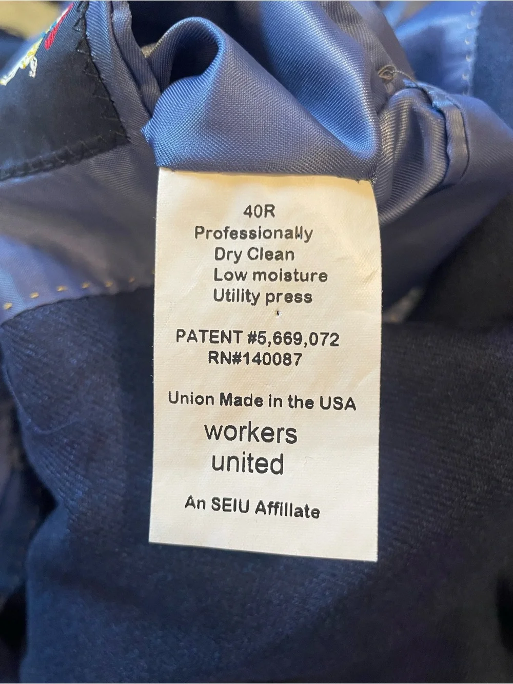 Hart Schaffner Marx Loro Piana 100% Cashmere Blazer 40R Navy Blue USA Made